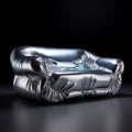 Avicii-inspired Silver Sofa With Iridescent Material