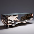 Avicii-inspired Tv Stand: Fluid Metal Waves Furniture