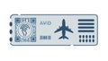 AVID flight ticket with barcode, secure travel, vector design Generative AI Royalty Free Stock Photo