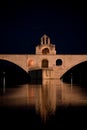 Avignon Bridge Night Shot Royalty Free Stock Photo