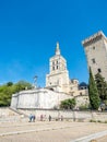 Avignon cathedral next to Papal palace Royalty Free Stock Photo