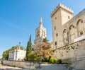 Avignon cathedral next to Papal palace Royalty Free Stock Photo