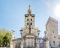 Avignon cathedral next to Papal palace Royalty Free Stock Photo