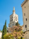 Avignon cathedral next to Papal palace Royalty Free Stock Photo