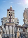 Avignon cathedral next to Papal palace Royalty Free Stock Photo