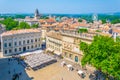 AVIGNON, FRANCE, JUNE 22, 2017: People are strolling on place du Palais in Avignon, France