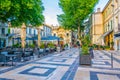 AVIGNON, FRANCE, JUNE 19, 2017: Sunset view of Place Crillon in Avignon, France