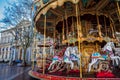 French old-fashioned style carousel with stairs at Place de Horloge in Avignon France Royalty Free Stock Photo