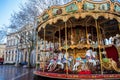 French old-fashioned style carousel with stairs at Place de Horloge in Avignon France