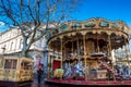 French old-fashioned style carousel with stairs at Place de Horloge in Avignon France