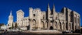 The Papal palace one of the biggest gothic buildings in Europe at Avignon