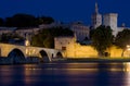 Avignon at night Royalty Free Stock Photo