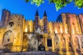 Avignon, Provence, France. Palace of the Popes in Avignon, one of the largest and most important medieval Gothic buildings .
