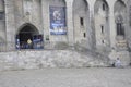 Avignon, 10th september: Palais des Papes or Palace of Popes building Courtyard from Avignon Popes Site in Provence France