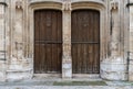 Avignon, Vaucluse, France - Double wooden doorway of an historical church