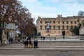 Avignon, Vaucluse, France - Stairs at the square of the Palace of the Popes