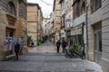 Avignon, Vaucluse, France - Touristical shopping street with cobble stones in old town Royalty Free Stock Photo