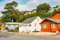 Avila Beach mobile homes, exterior, street view. Avila Beach is a small beach town in california central Coast