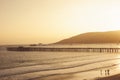 Sunset at Avila Beach with Pier Royalty Free Stock Photo