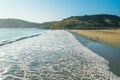 Avila beach, a wide sand beach of charming beach town Avila Beach, California