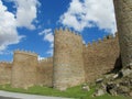 Avila castle city walls, Spain Royalty Free Stock Photo