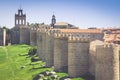 Avila. Detailed view of Avila walls, also known as murallas de a Royalty Free Stock Photo