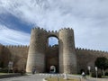 Gate of the Alcazar in the city walls of Avila Royalty Free Stock Photo