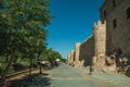 Pedestrian promenade and large city wall at Avila