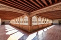 Avila, Spain - September 9, 2017: Cloister of Royal Monastery of Saint Thomas, Real Monasterio de Santo Tomas, is a monastery of