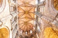 Avila, Spain - September 9, 2017: Detail of ceiling and dome of The Cathedral of the Saviour Catedral de Cristo Salvador,