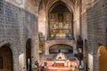 Avila, Spain - September 9, 2017: Interior of Royal Monastery of Saint Thomas, Real Monasterio de Santo Tomas, is a monastery of