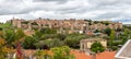 Avila town high resolution panorama with famous medieval city walls, Spain. Royalty Free Stock Photo