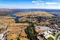 Avila townscape with river, countryside and roads. Spain Royalty Free Stock Photo