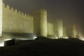 Avila walls at night Royalty Free Stock Photo
