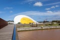 AVILES, SPAIN - SEPTEMBER 27, 2020: View of Niemeyer Center building, in Aviles, Spain, on September 27, 2020.