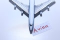 Avion word in Spanish for Plane in English