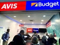 Avis Budget car rental counter in the airport of Funchal