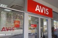 Avis car rental office. Founded in 1946, Avis is an American leading rental car provider.