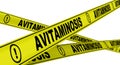 Avitaminosis. Yellow warning tapes