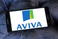 Aviva insurance company logo Royalty Free Stock Photo