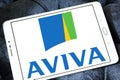 Aviva insurance company logo Royalty Free Stock Photo
