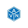 AVN letter logo design on black background. AVN creative initials letter logo concept. AVN letter design Royalty Free Stock Photo