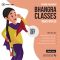Banner design of bhangra classes