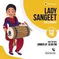Banner design of lady sangeet