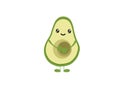 Avocado cute character without the seed
