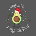 Avo very merry christmas festive greeting card Royalty Free Stock Photo