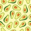 AVOCADO FRUIT SEAMLESS PATTERN