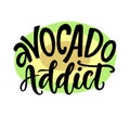 Avocado addicted funny vegan healthy T shirt print