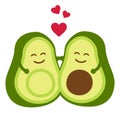 Avocado avo couple Royalty Free Stock Photo