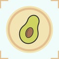 Avocado color icon Royalty Free Stock Photo